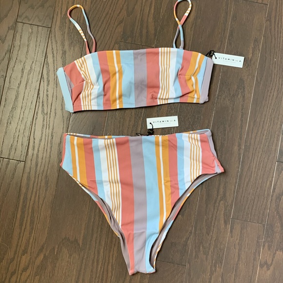 Vitamin A Other - NEW! 2 piece set! Vitamin A verano stripe bikini